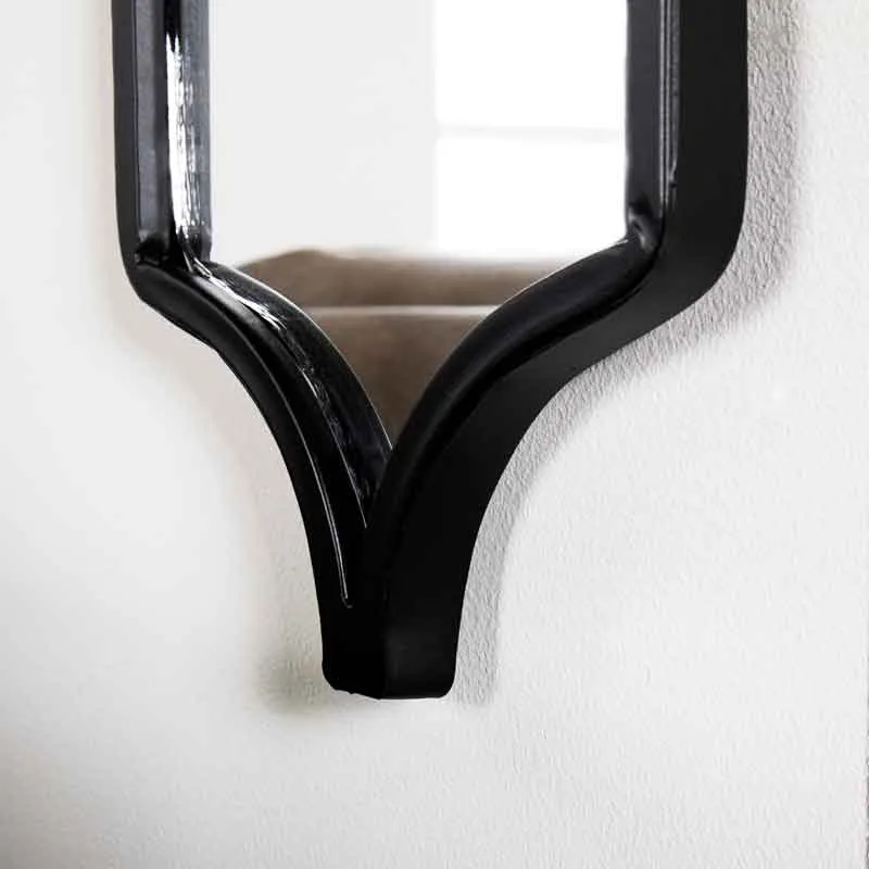 Hill Decorative Hanging Mirror Black