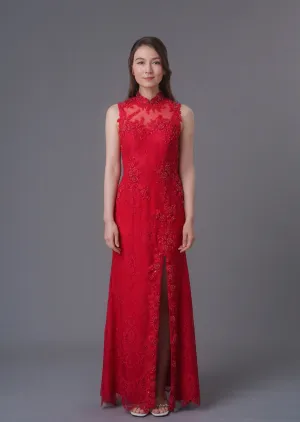 Hyacinth Hues Bridal Qipao Gown