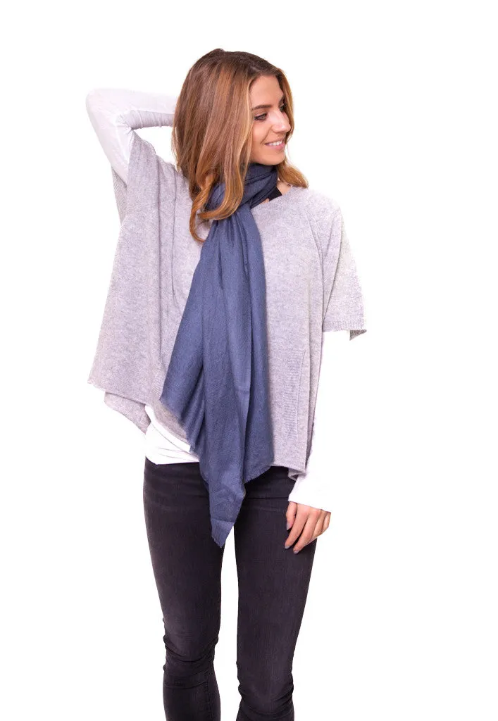 Jean Blue Full Cashmere Scarf