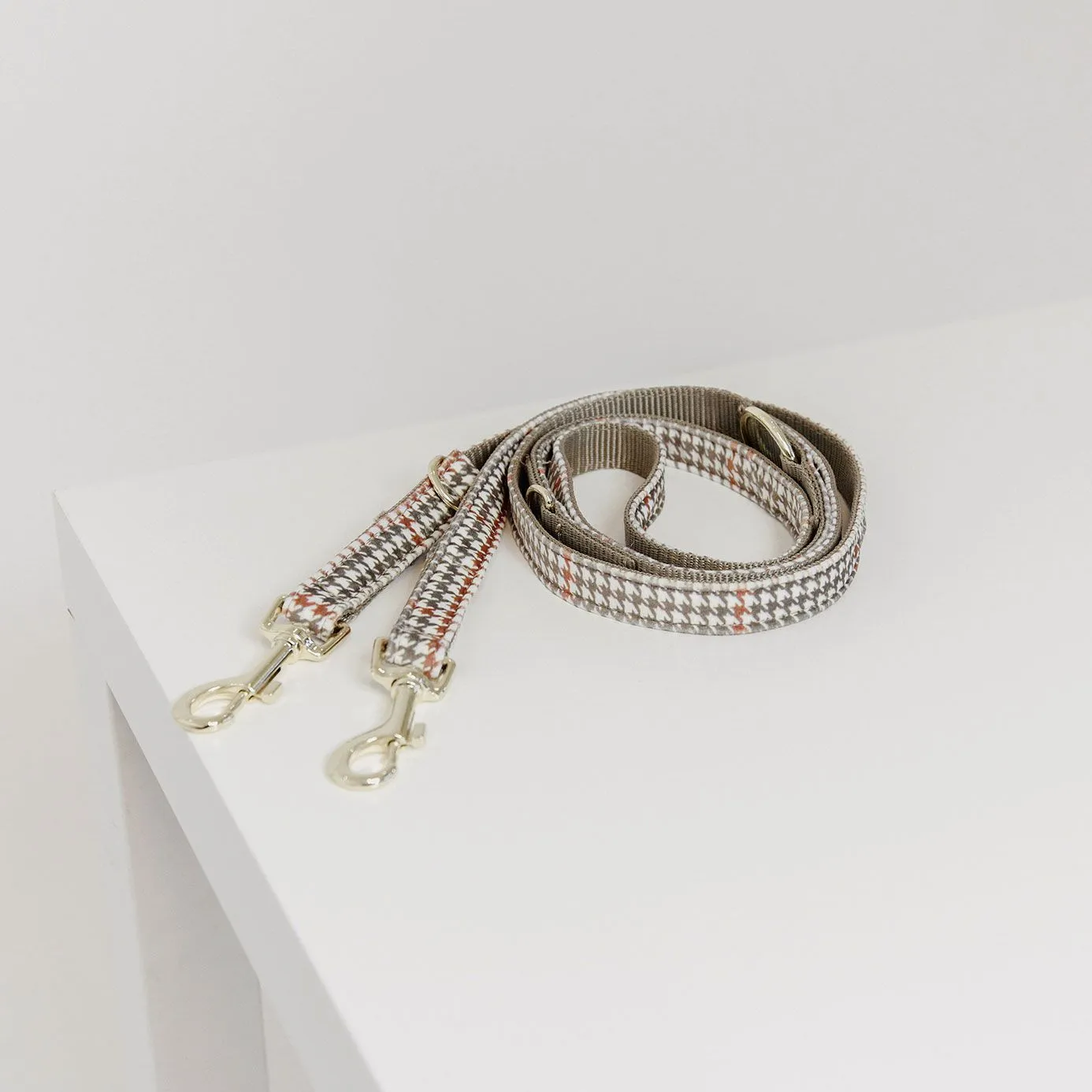 Kentucky Dogwear Pied-de-Poule Dog Lead - Beige