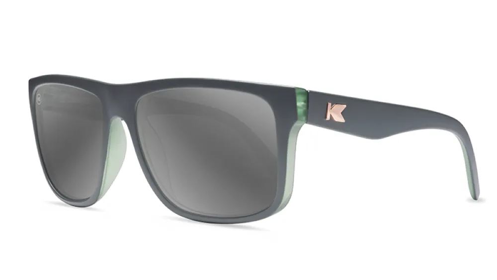 Knockaround Torrey Pines Matte Gray Frame - Silver Smoke Lens - Polarized Sunglasses