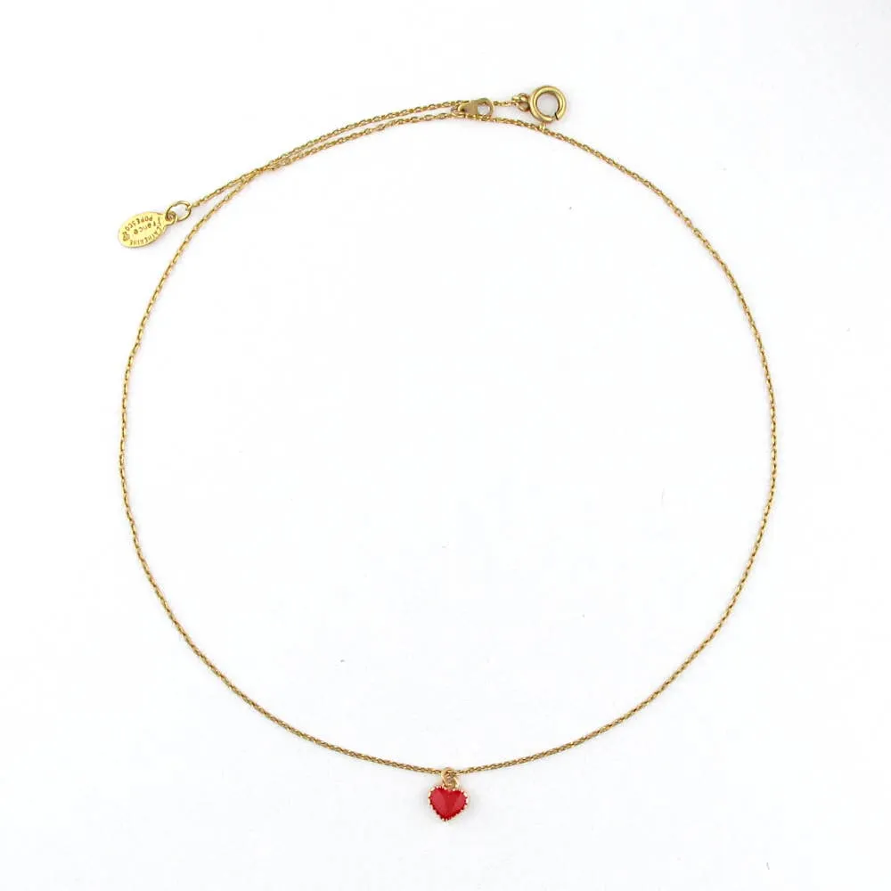 La Vie Parisienne - Petite Bebe Necklace: Red