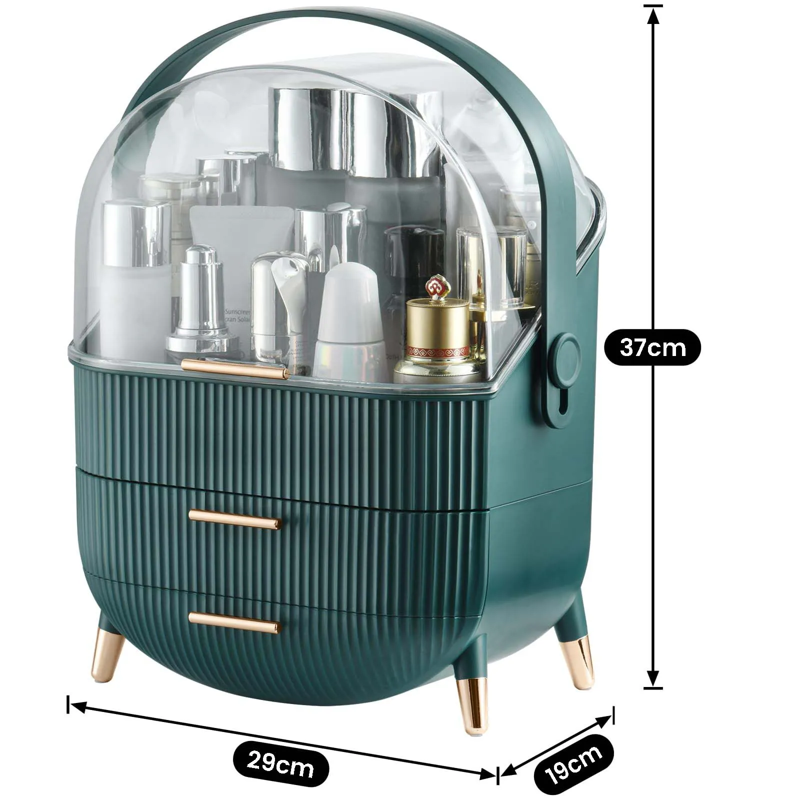 Large Capacity Vanity Makeup Organizer, Dustproof, Waterproof