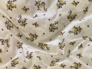 Leaves & Cluster Flower  - Digital Printed Cotton