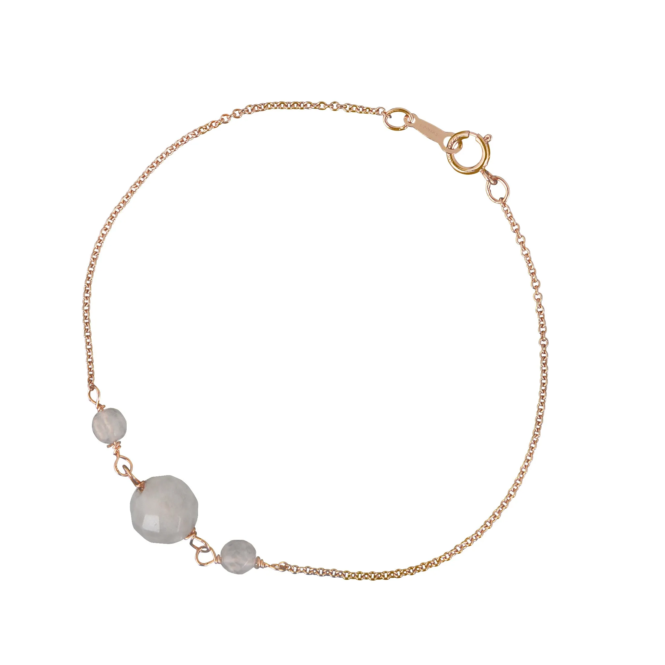 Lily Rose quartz and Rose gold Bracelet