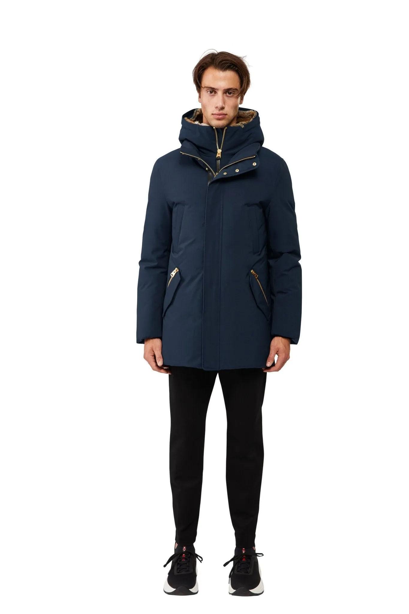 MACKAGE EDWARD-C 2-in-1 Down Parka With Hooded Bib And Natural Fur