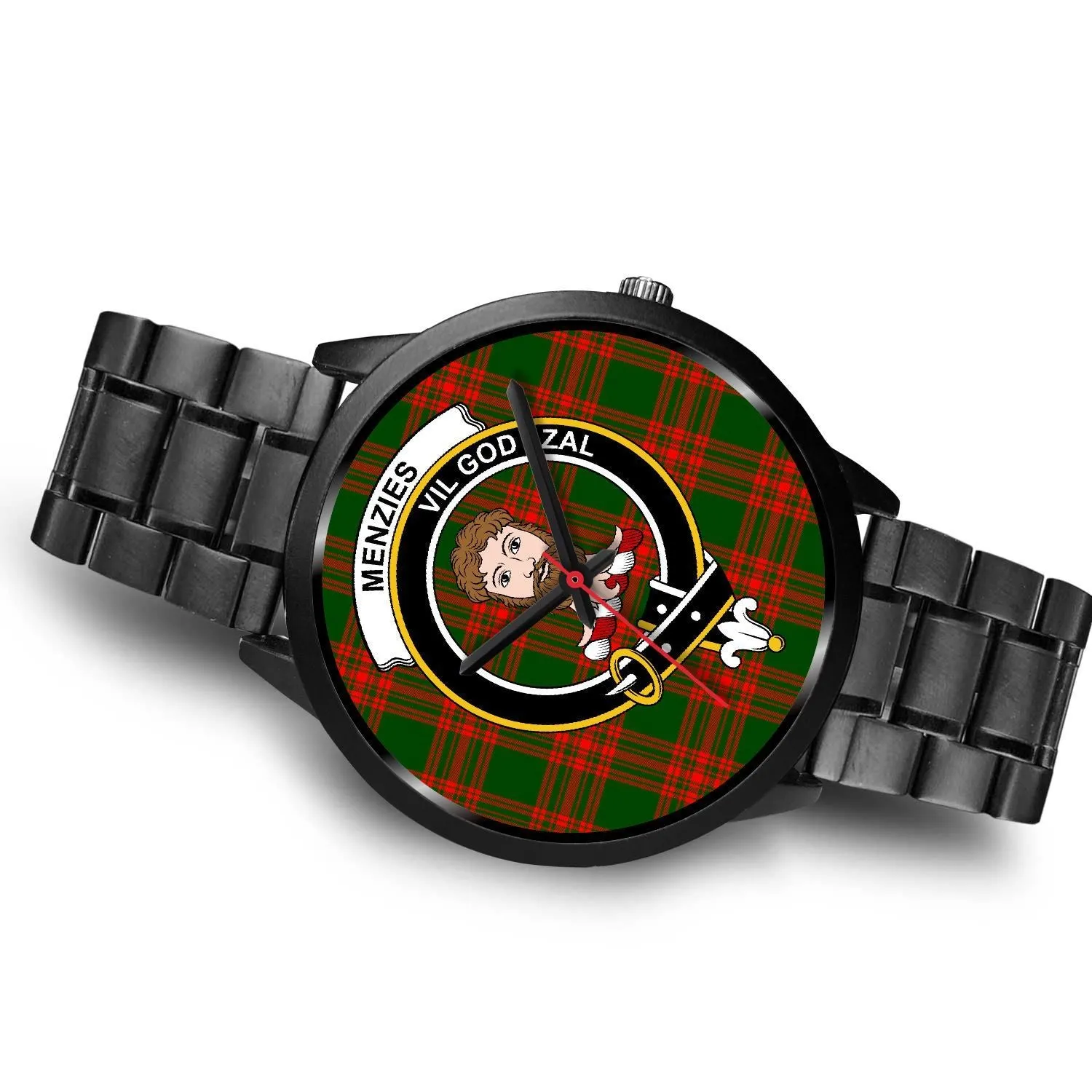 Menzies Green Modern Clan Badge Tartan Black Watch