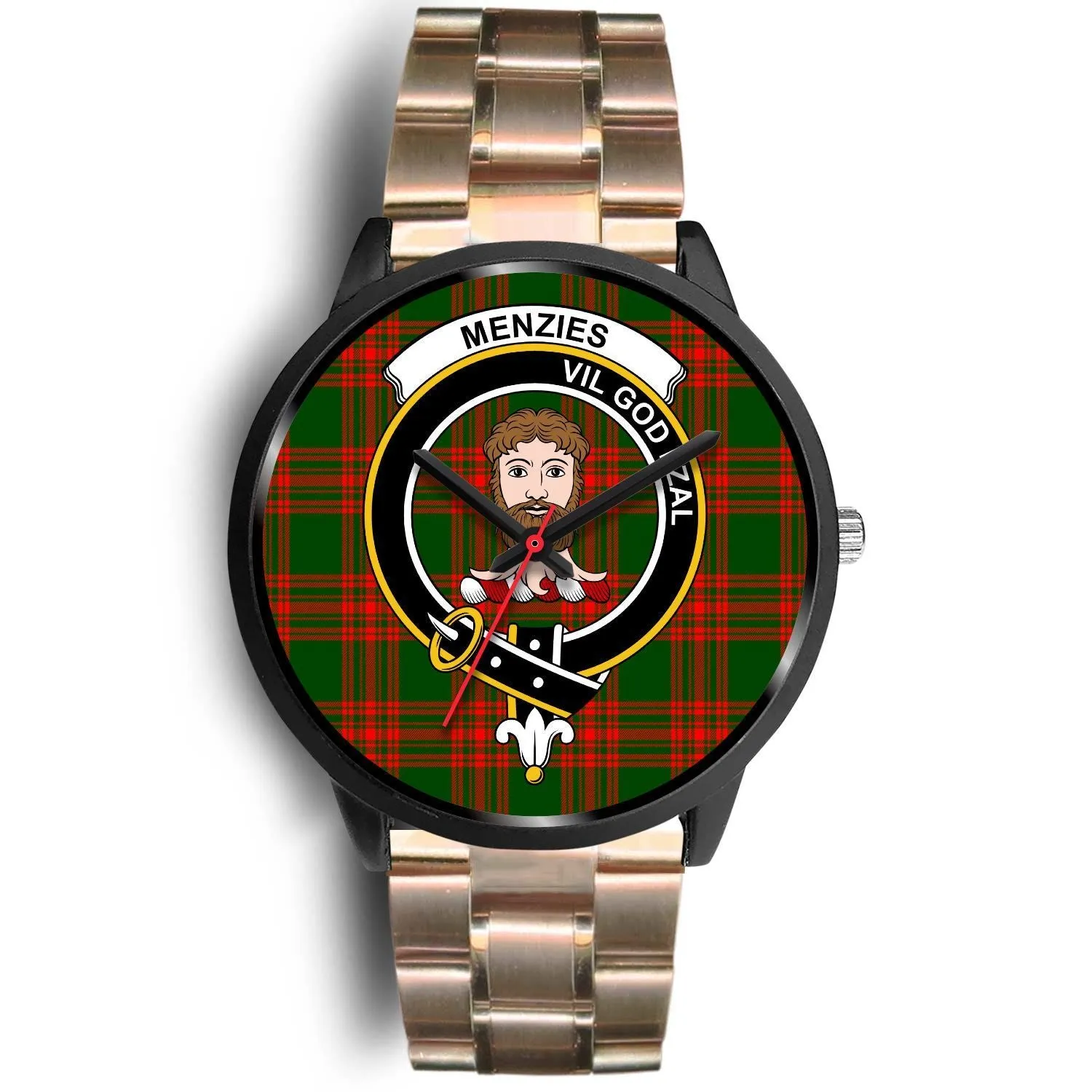 Menzies Green Modern Clan Badge Tartan Black Watch