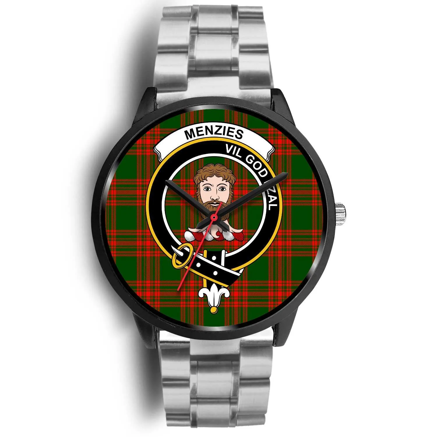 Menzies Green Modern Clan Badge Tartan Black Watch