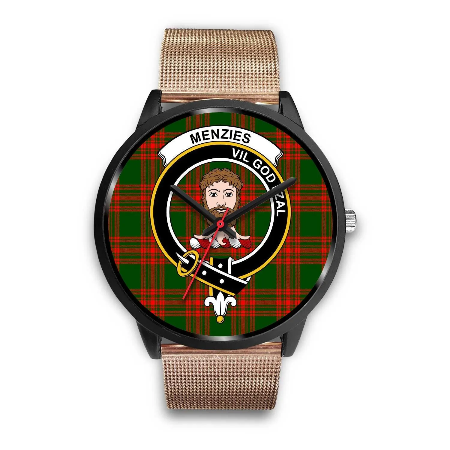 Menzies Green Modern Clan Badge Tartan Black Watch