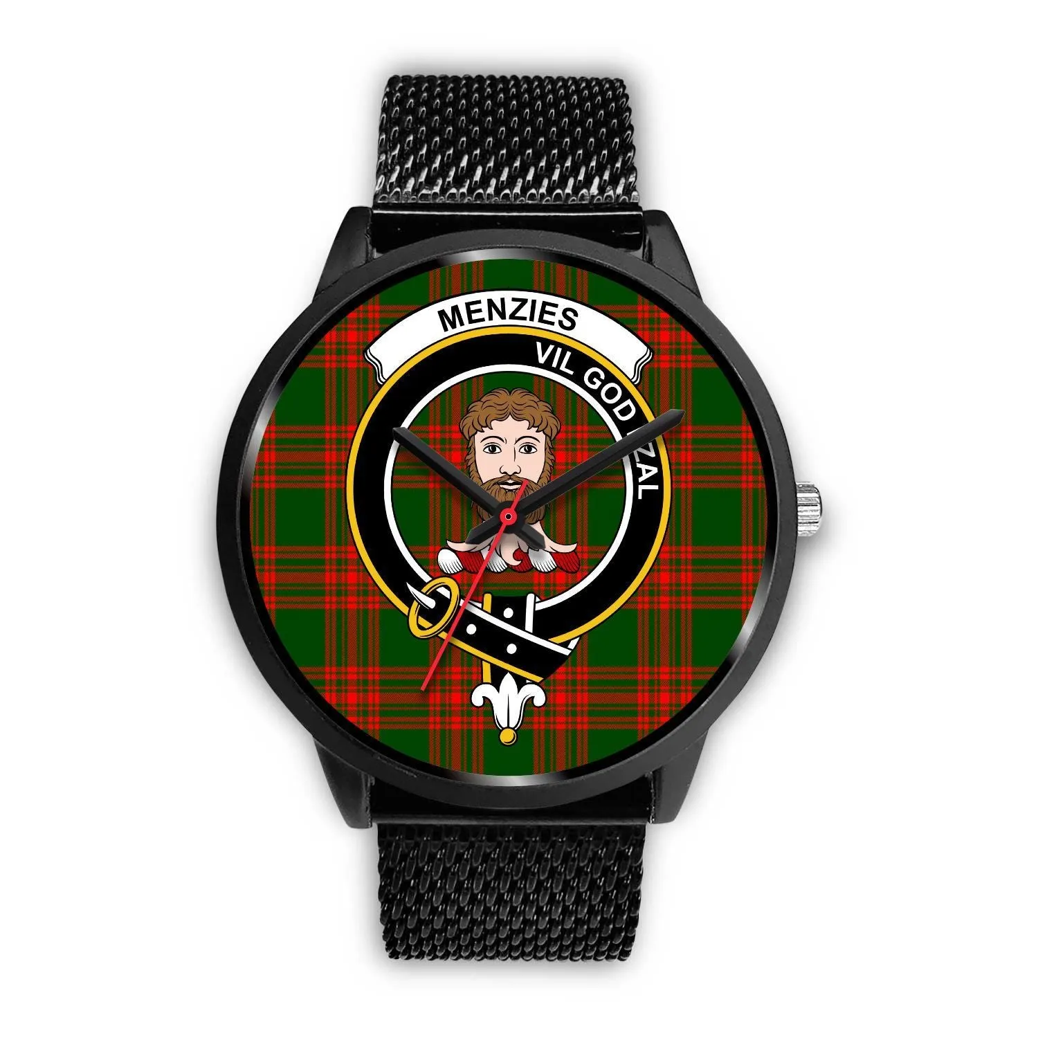 Menzies Green Modern Clan Badge Tartan Black Watch