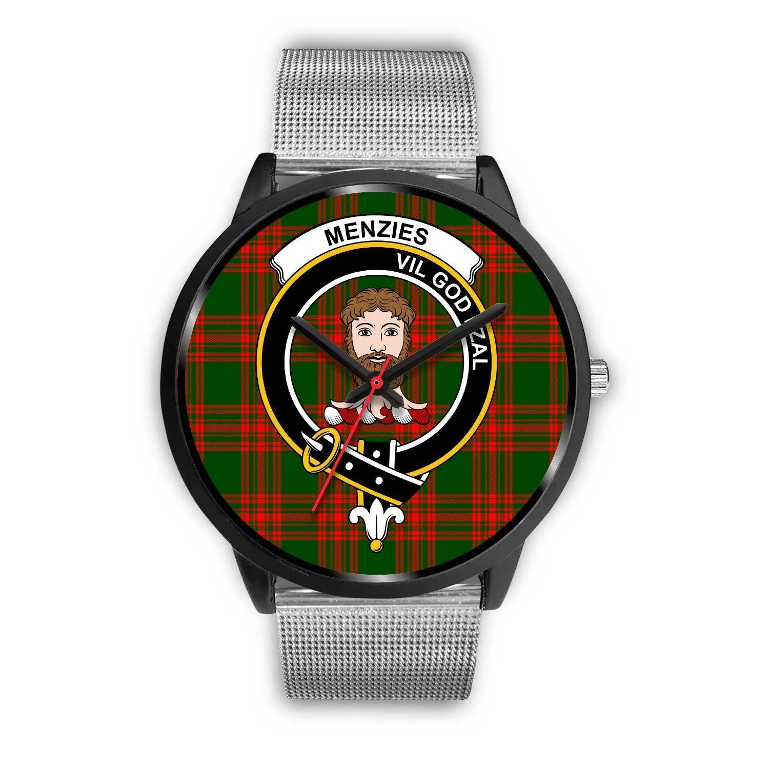 Menzies Green Modern Clan Badge Tartan Black Watch