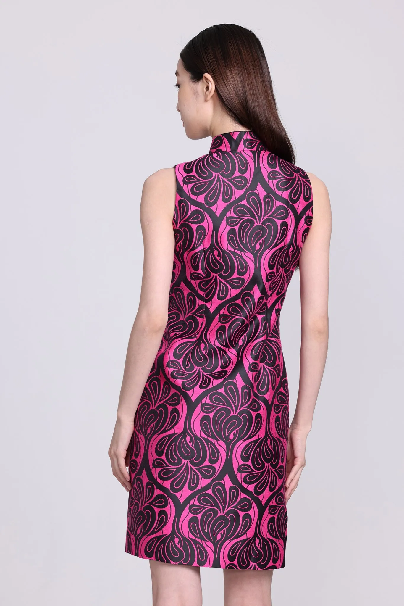 PAMELA Paisley Jqd Sleeveless Cheongsam