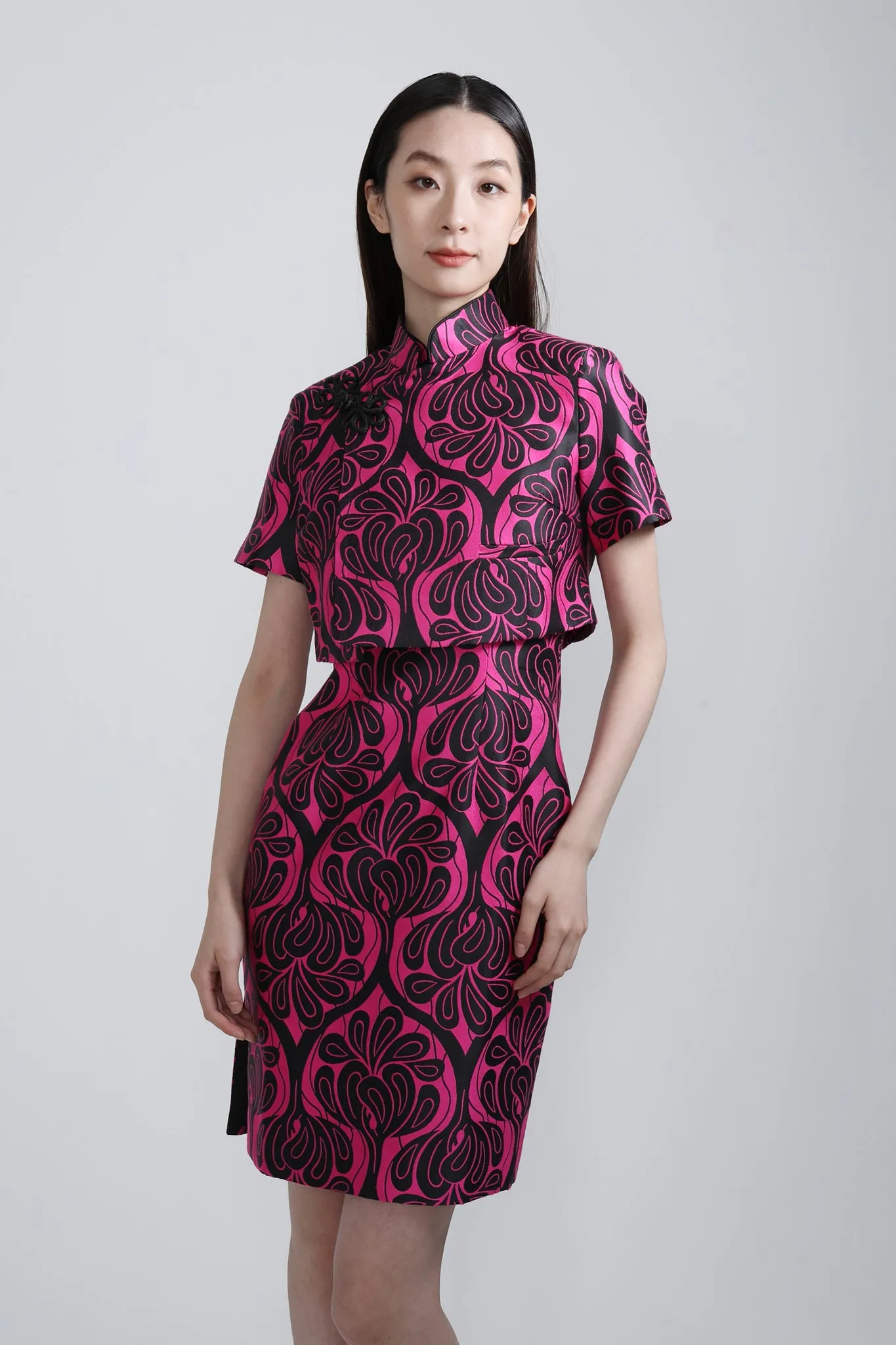 PAMELA Paisley Jqd Sleeveless Cheongsam