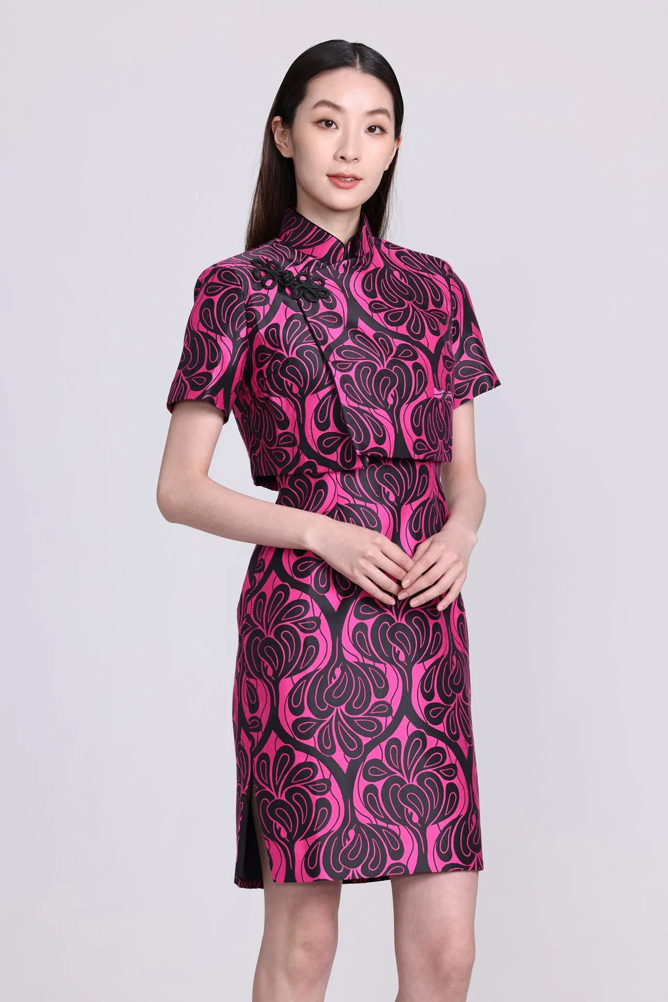 PAMELA Paisley Jqd Sleeveless Cheongsam