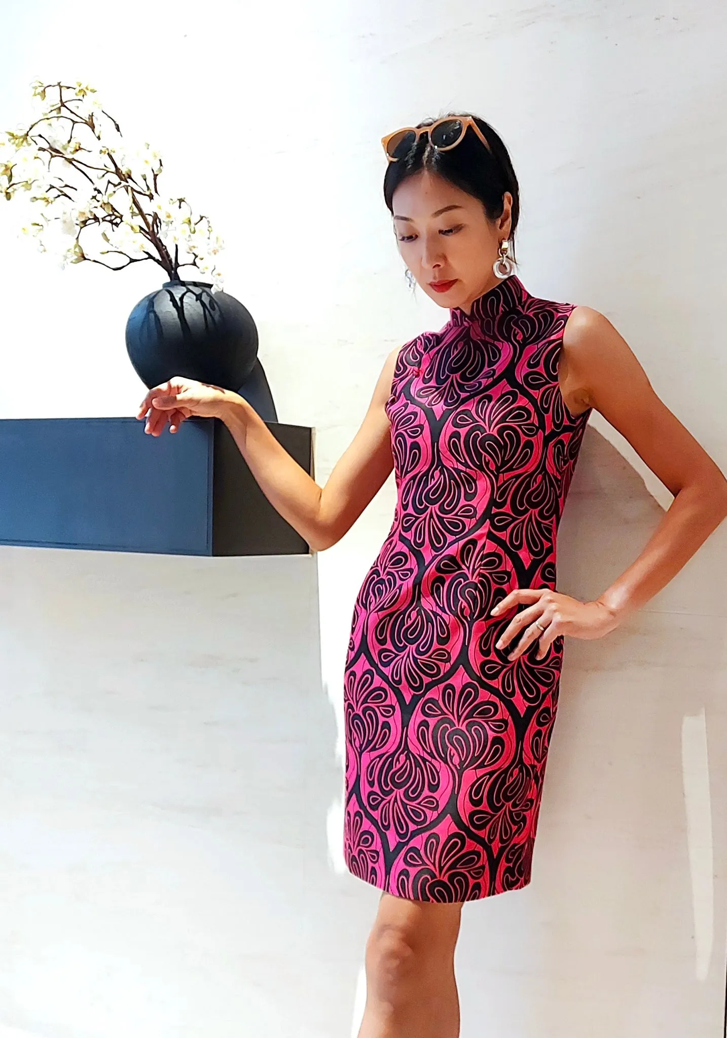 PAMELA Paisley Jqd Sleeveless Cheongsam