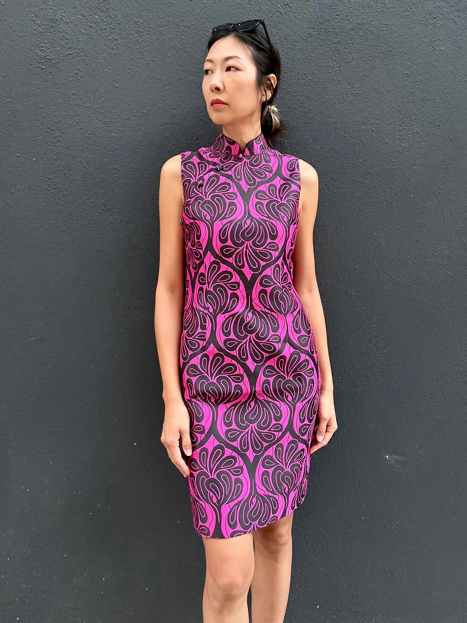 PAMELA Paisley Jqd Sleeveless Cheongsam