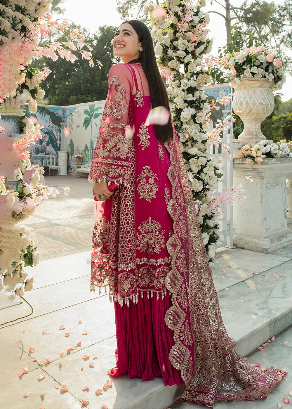 Pink Pakistani Sharara Suit | Imrozia Serene Mehram Brides '23 | SB-11 - JUSTAJOO