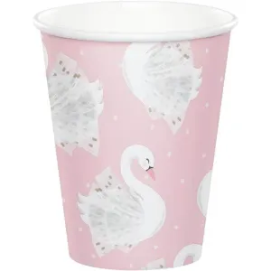 Pretty Stylish Swan - 9oz Paper Cups (8ct)