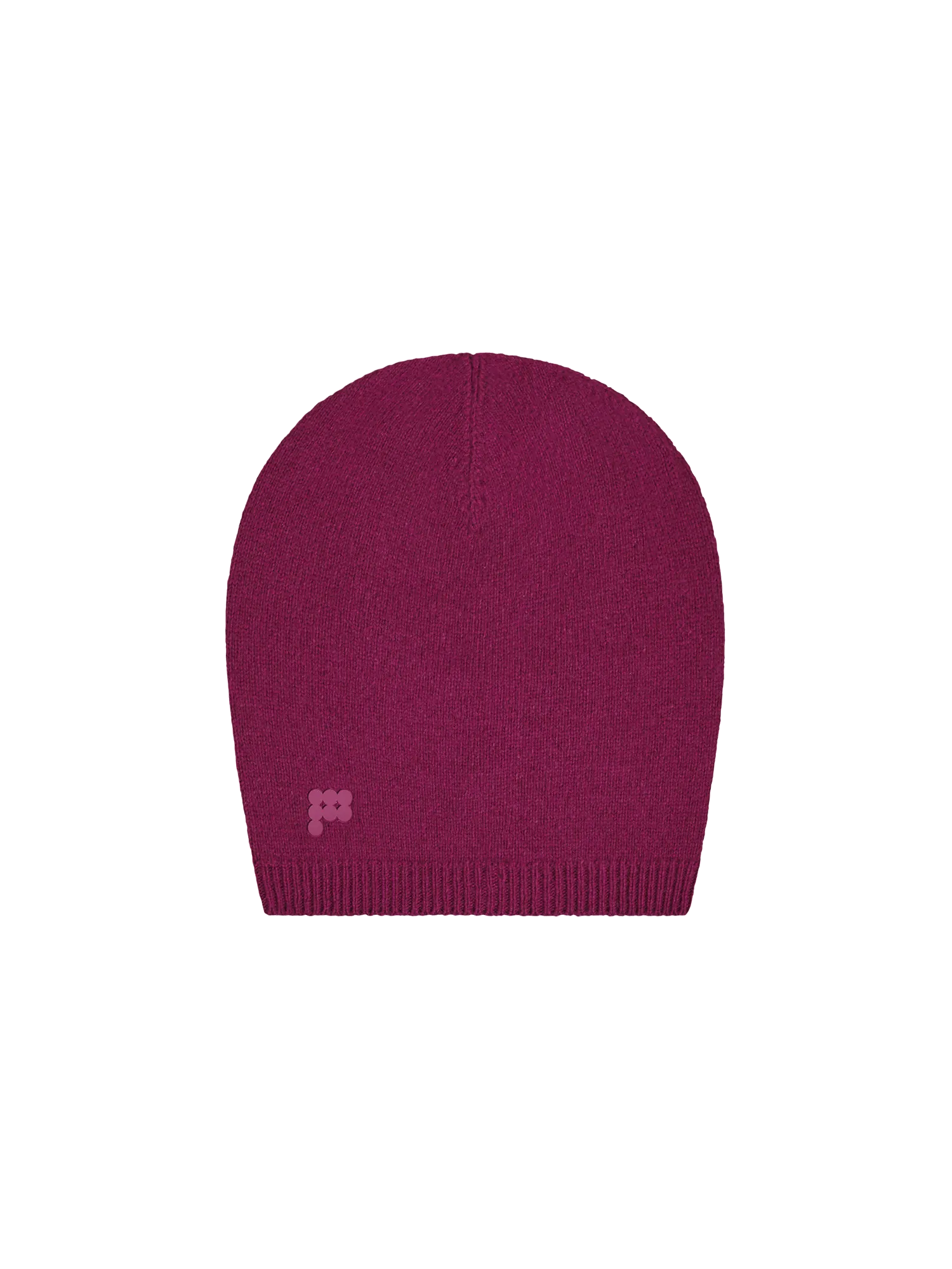 Recycled Cashmere Beanie—plum purple