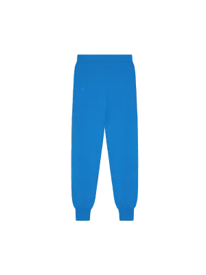 Recycled Cashmere Track Pants—cerulean blue