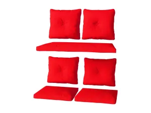 Red 7pc Replacement Cushion Set