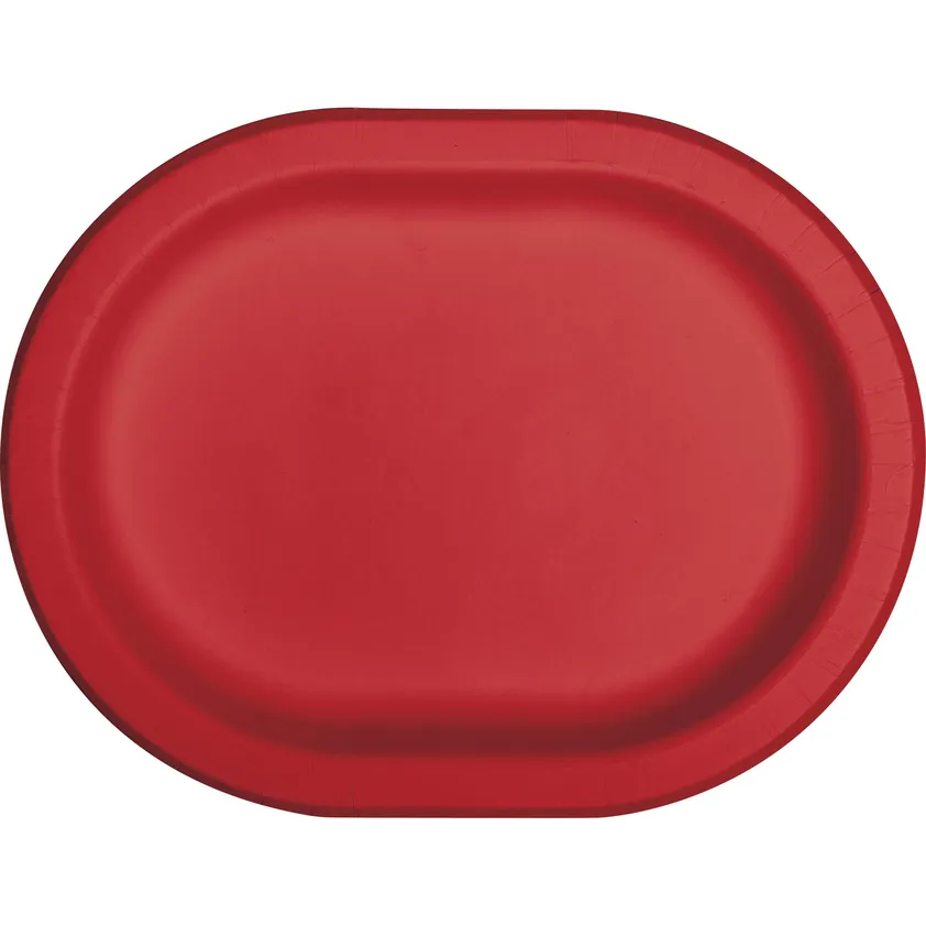 Red Oval Platter 12" | 8 ct