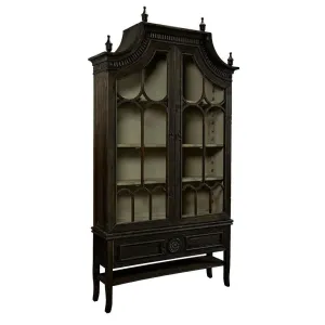 Reims Cathedral Black Arched Cabinet