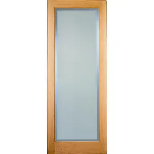 Rushmore Oak Etch Glass Clear Border P/Fin Door