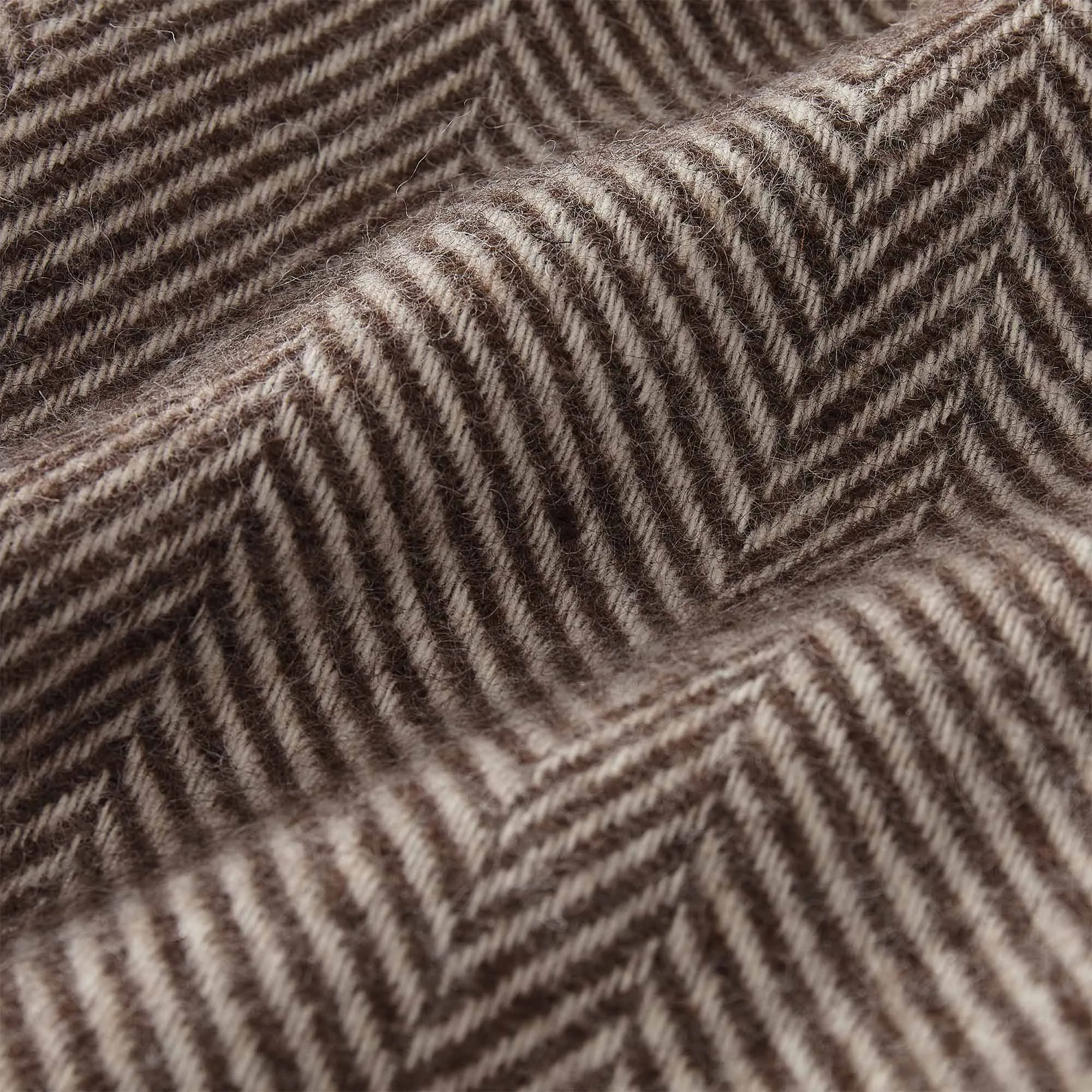 Salantai Wool Blanket [Dark brown/Cream]