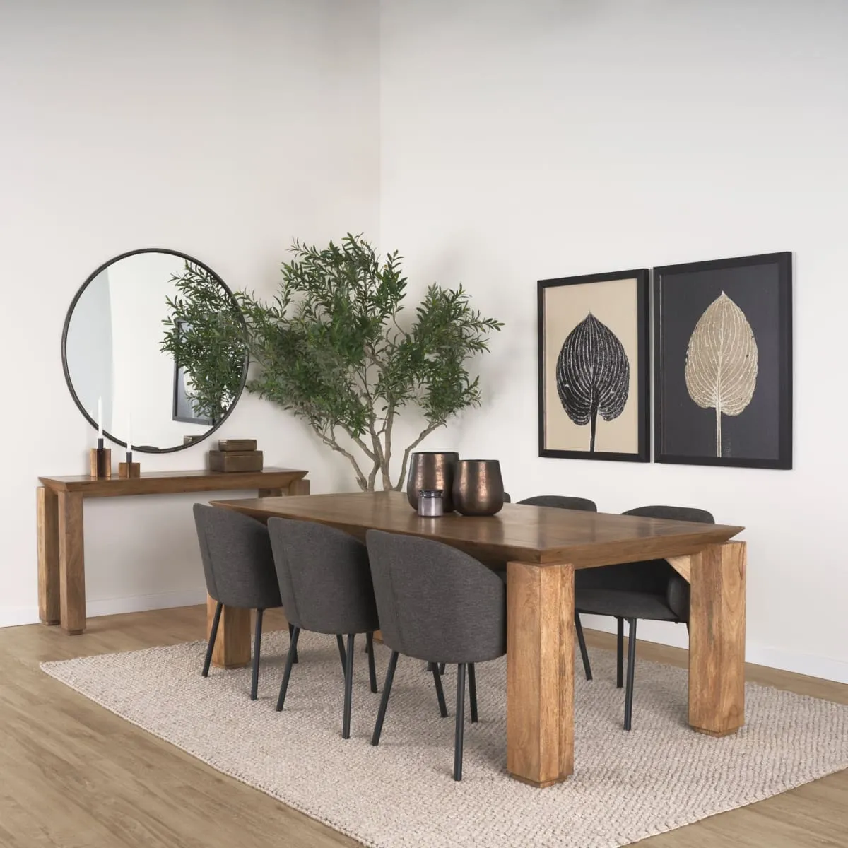 Sapphira Dining Table Brown Wood