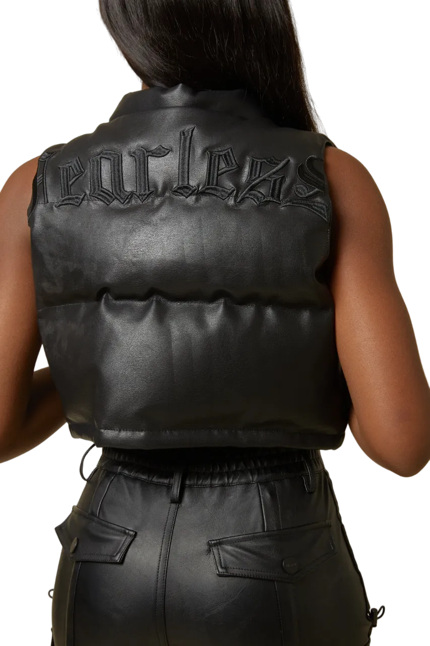 Smoke Rise Women's Vegan Leather Padding Vest