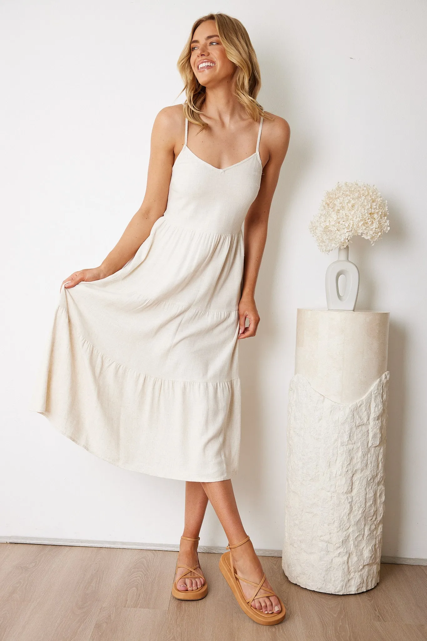 Sonya Dress - Beige