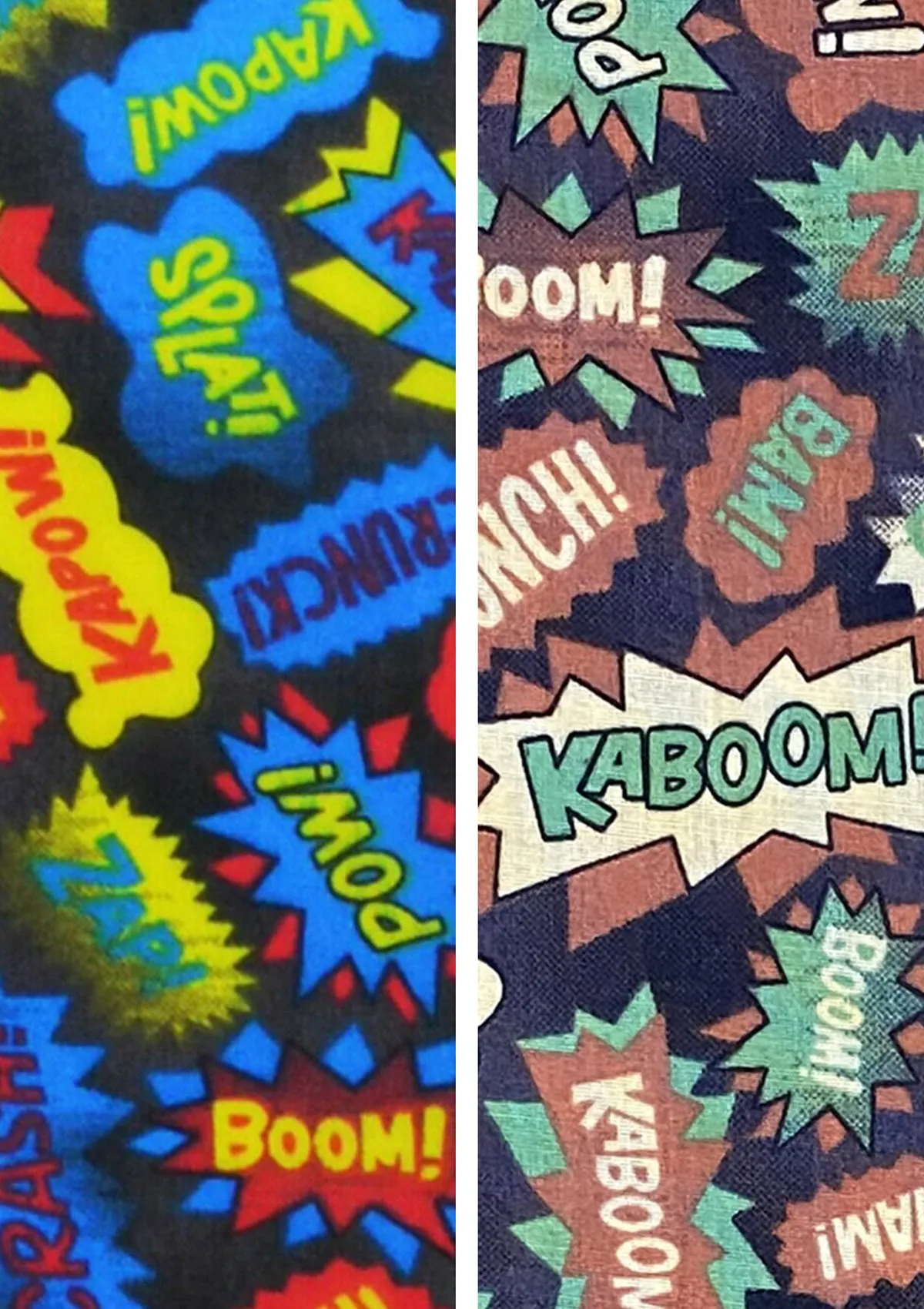 Superhero Sound Effects Polycotton Printed Fabric Comic 45" Wide Crafting D#162