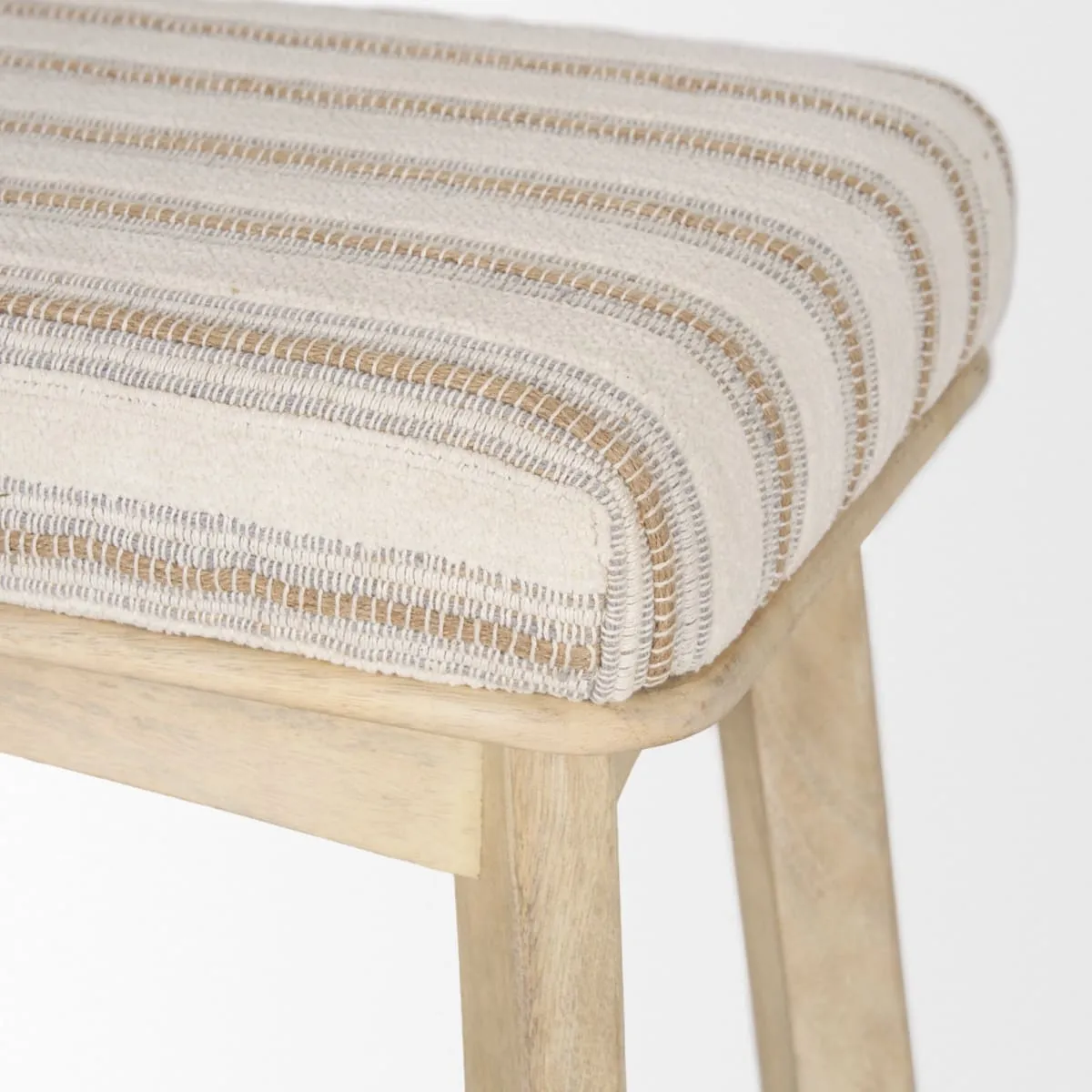 Taimo Bench White Washed Wood | Fabric Blend