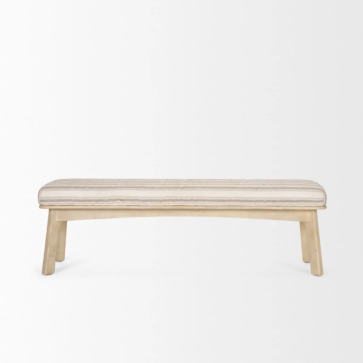 Taimo Bench White Washed Wood | Fabric Blend