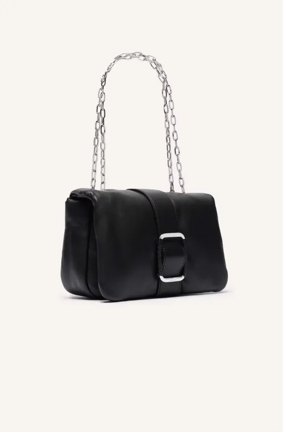 Teddy Nappa Puff Leather Bag Black