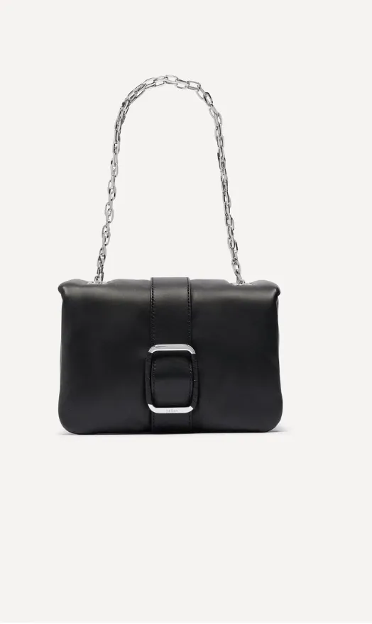 Teddy Nappa Puff Leather Bag Black