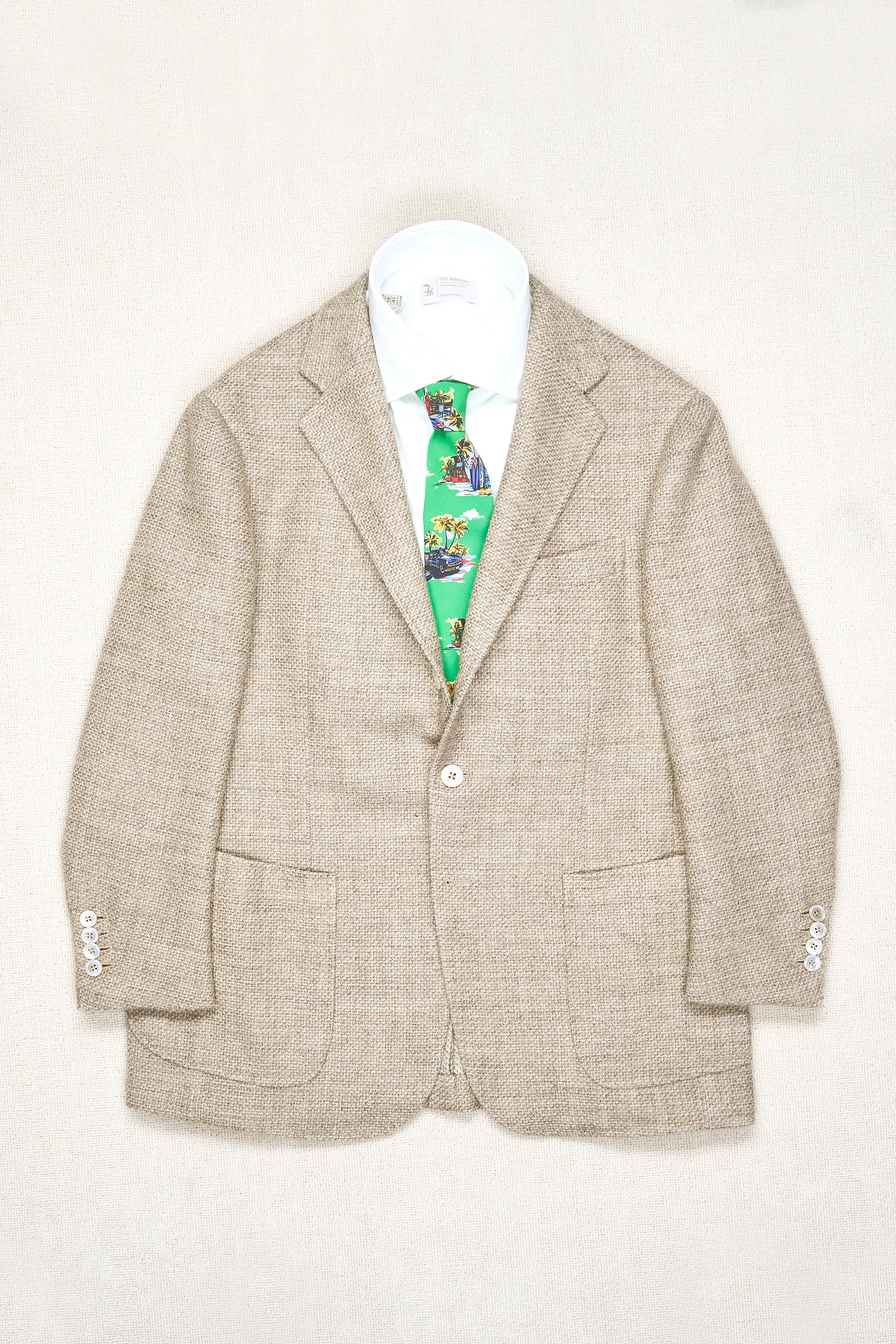 The Armoury by Ring Jacket Model 3 Beige Weave Wool Sport Coat MTM