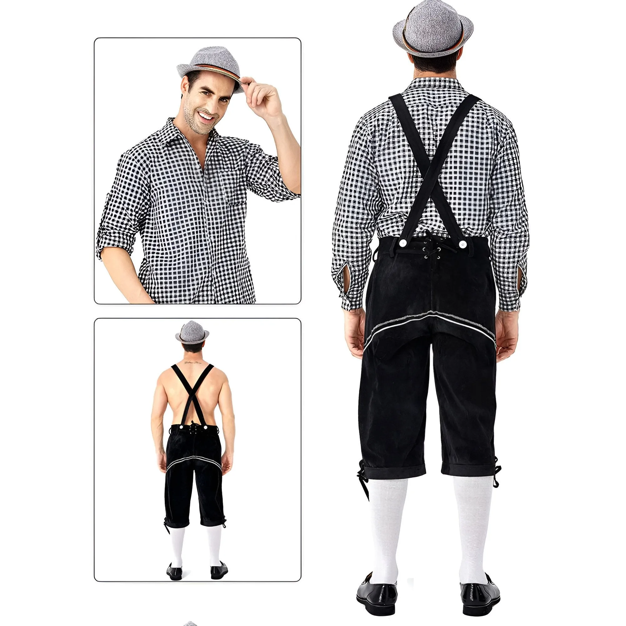 Traditional Bavarian Oktoberfest Lederhosen Outfit