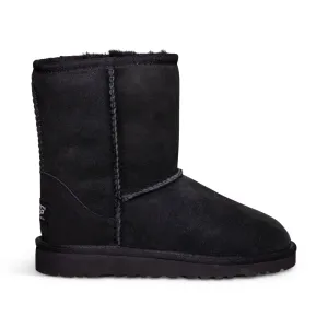 UGG Classic Short Black Boots - Youth