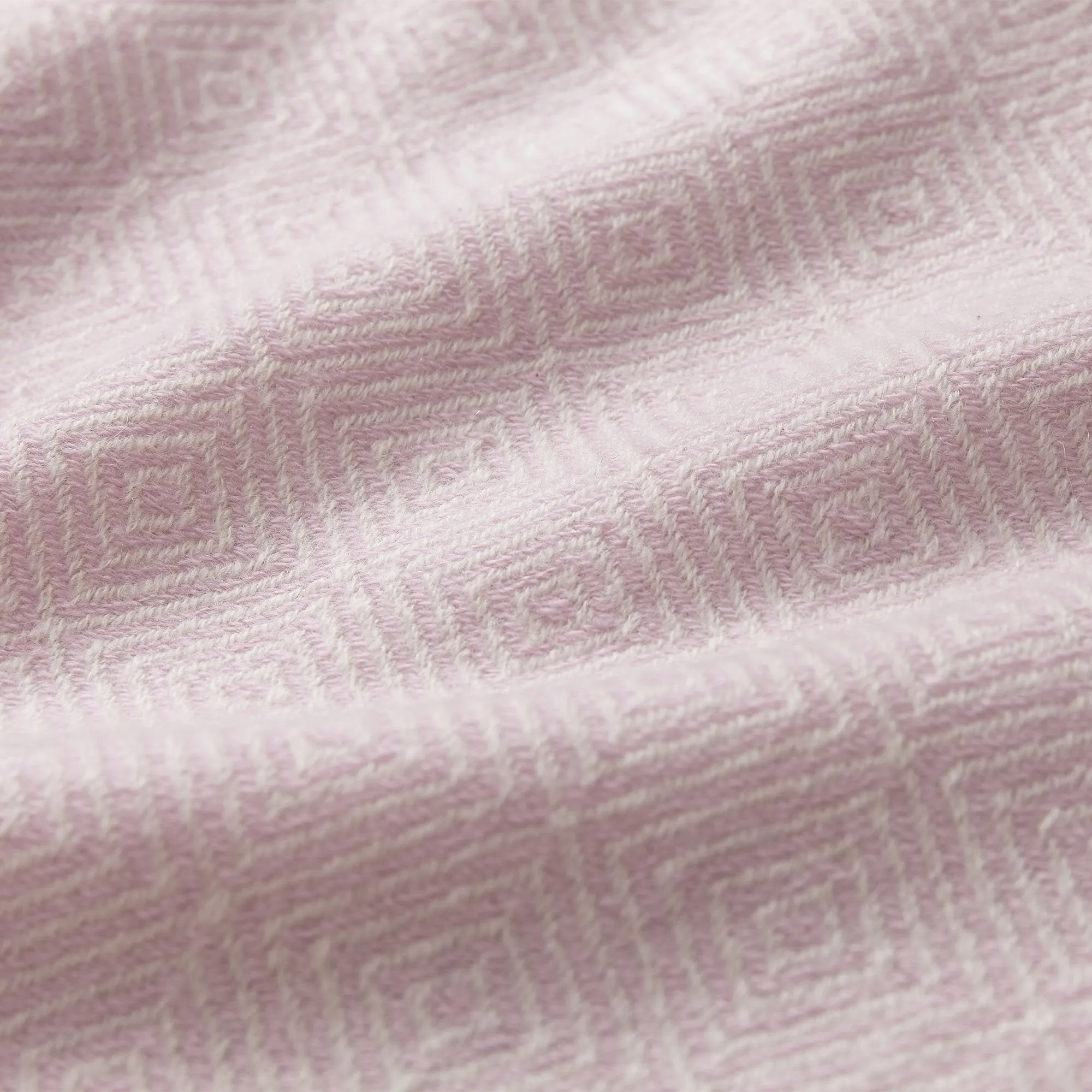 Uyuni Cashmere Blanket [Powder Pink/Cream]