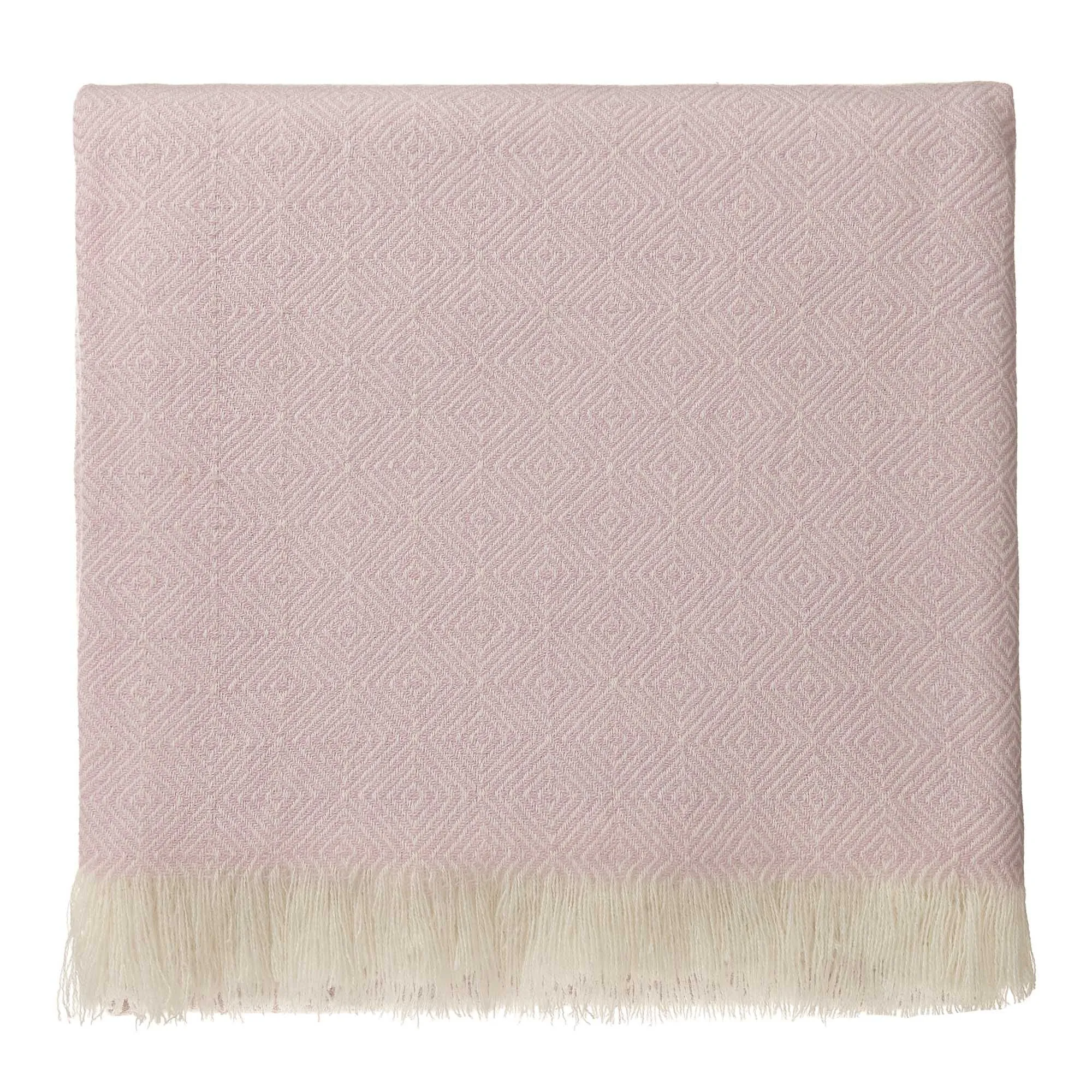 Uyuni Cashmere Blanket [Powder Pink/Cream]