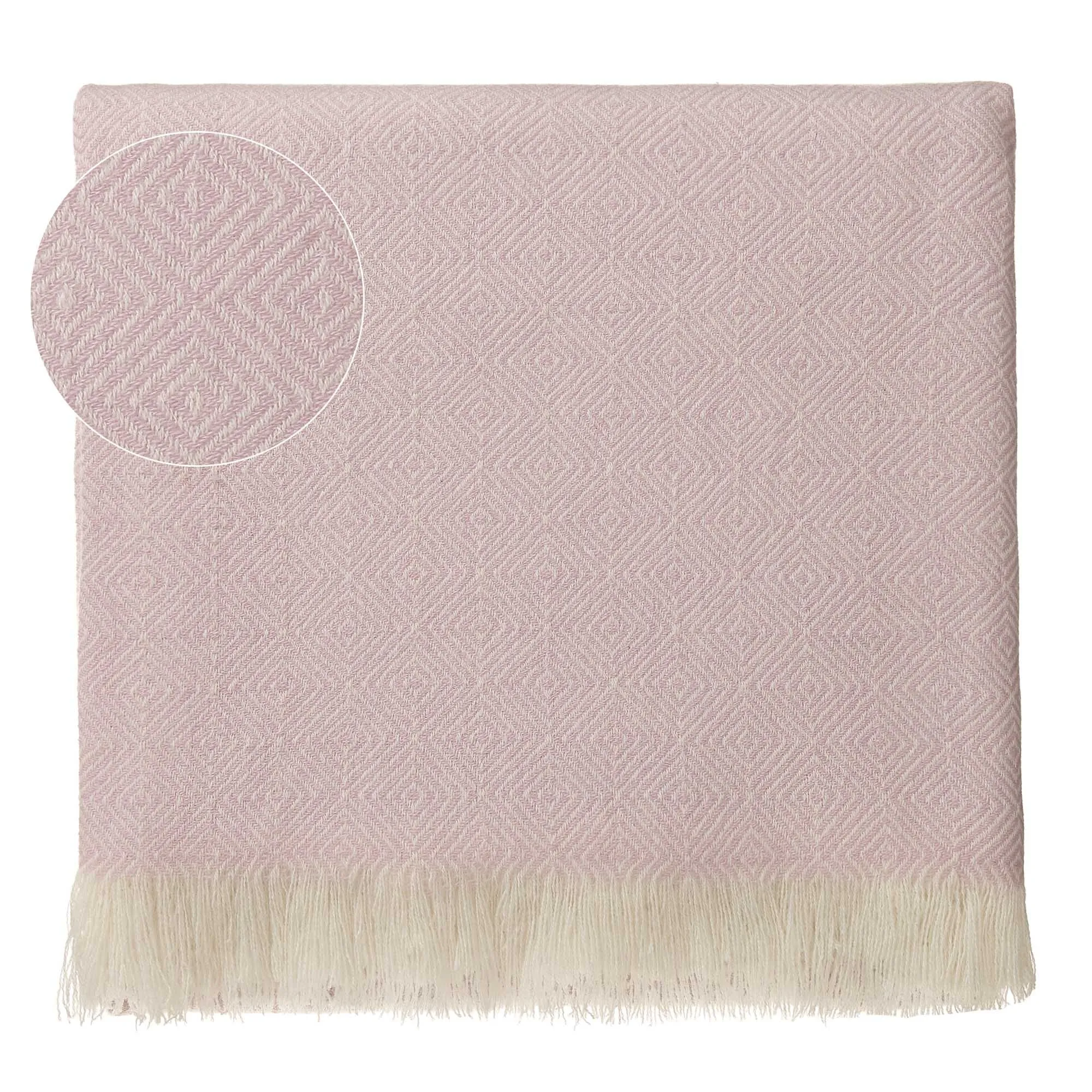 Uyuni Cashmere Blanket [Powder Pink/Cream]