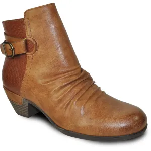 VANGELO Women Boot HF9429 Ankle Dress Boot Cognac Brown