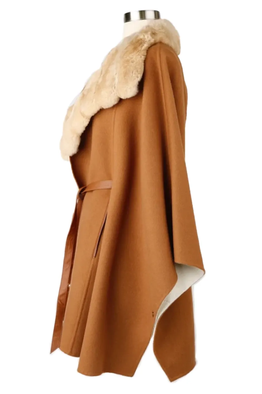 Vicuna & Chinchilla Fur Wrap Cape