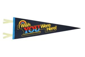 Wish You Were Here wool pennant