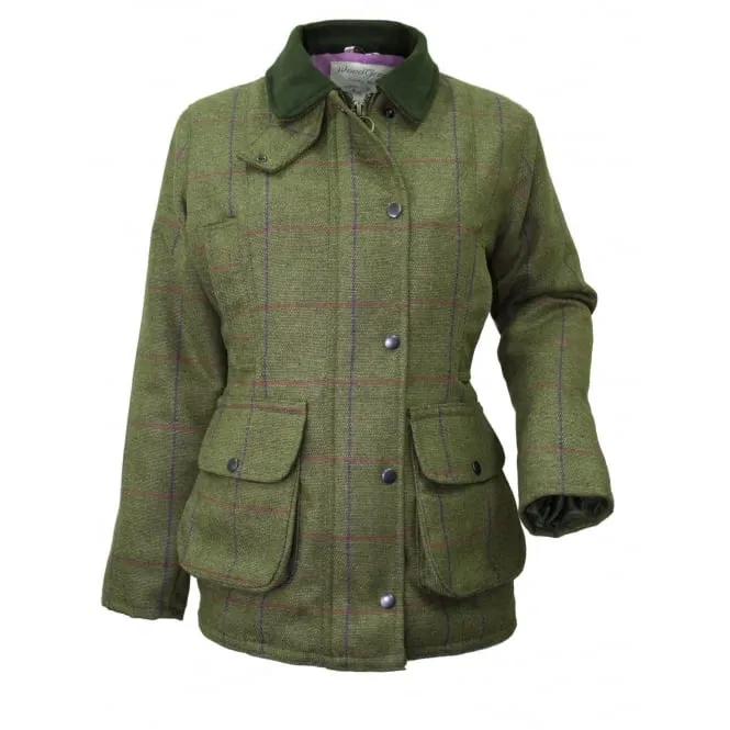 Wood Green Ladies Tweed Jacket Purple Check