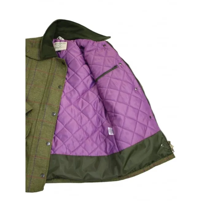 Wood Green Ladies Tweed Jacket Purple Check