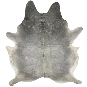 XL Two-Tone Gray Brazilian Cowhide, 1 brand mark - 8' x 6'4" (BRGR266)